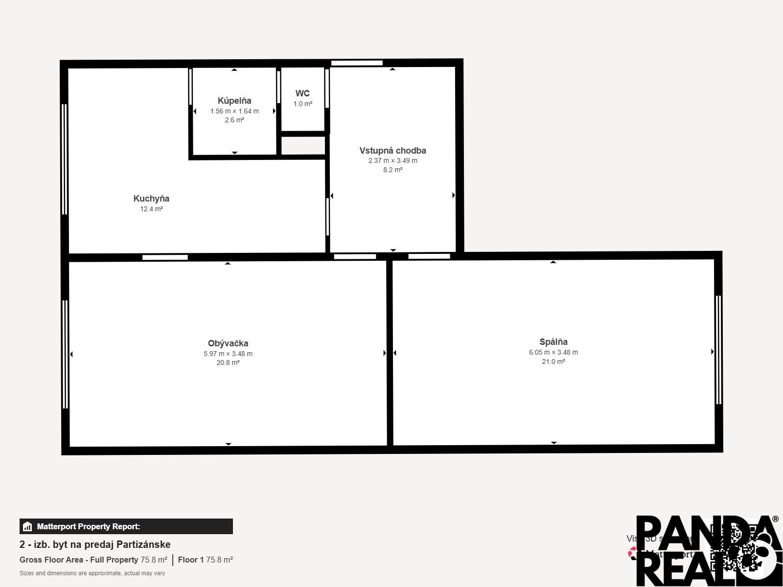 2 - izb byt na predaj Partiz nske - Floor 1.jpg